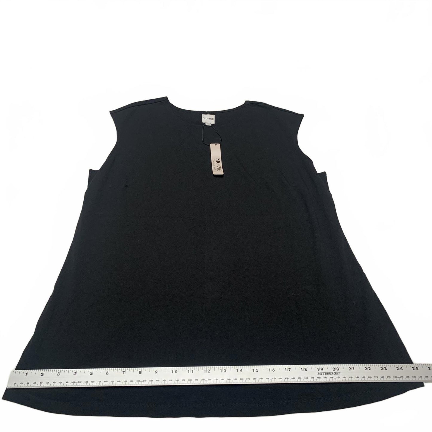 NIC+ZOE Women's Sz XXL Black Sleeveless Top Pullover NWT