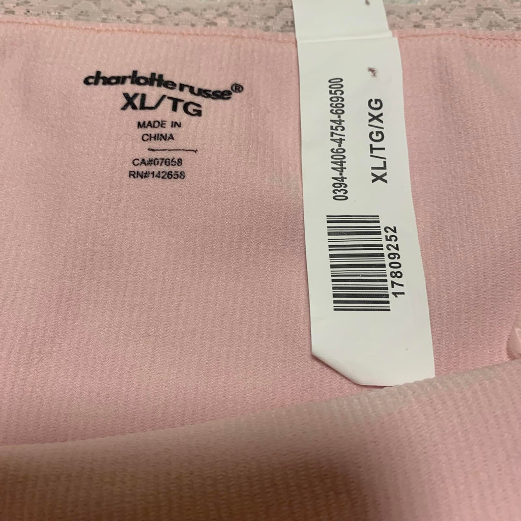 Top rosa de manga larga con hombros descubiertos para mujer, talla XL, de Charlotte Russe