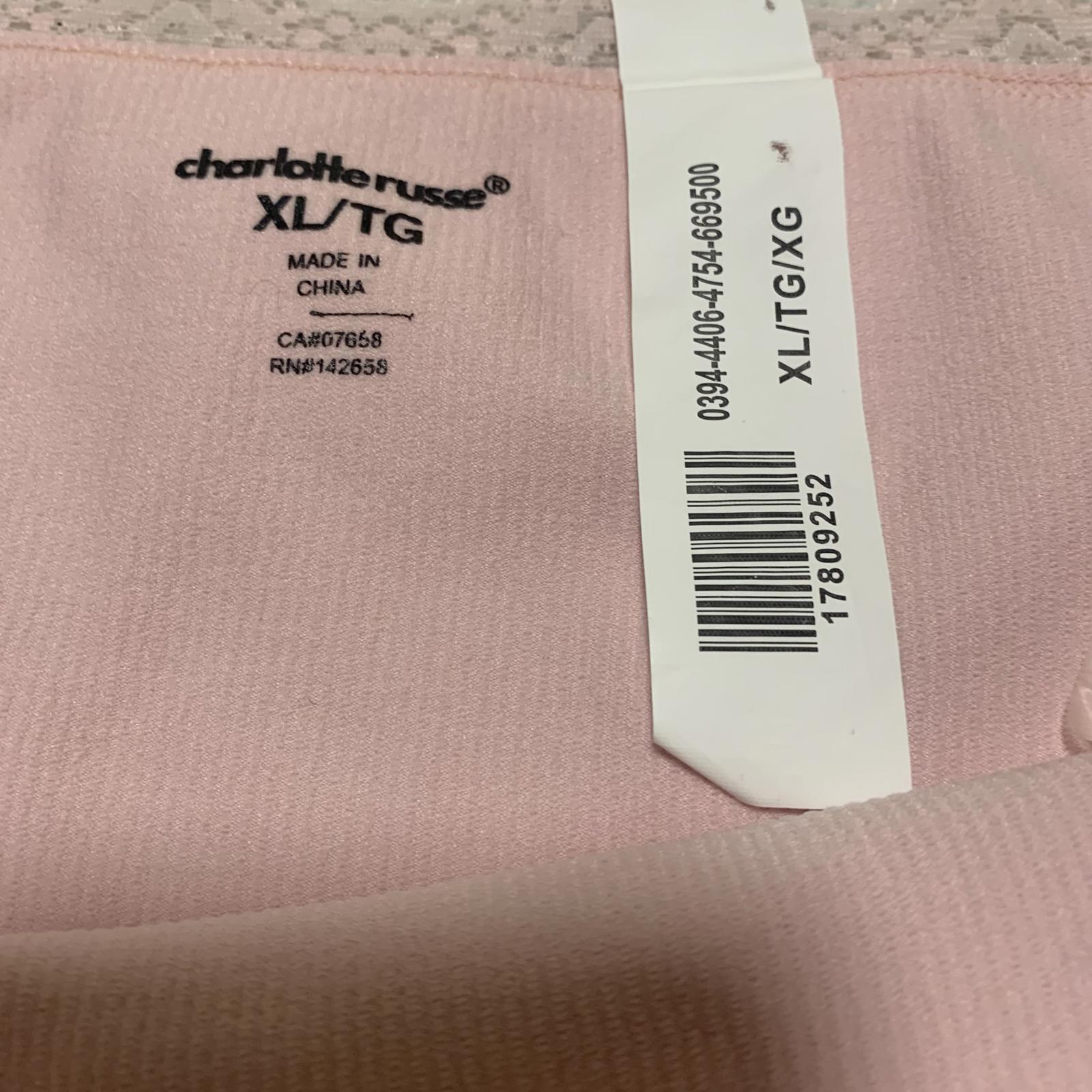 Top rosa de manga larga con hombros descubiertos para mujer, talla XL, de Charlotte Russe