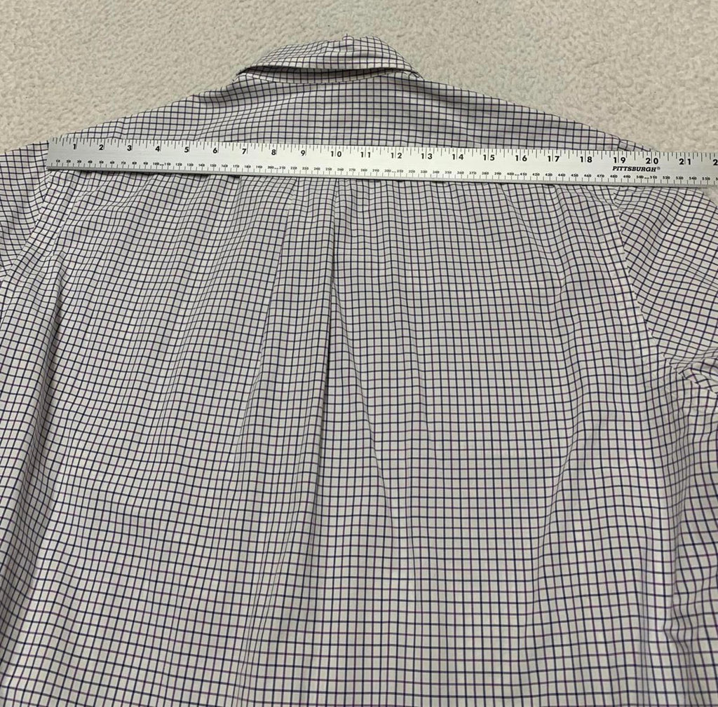Ralph Lauren Men's Size XLarge White Grid Casual Button-Down Shirt XL