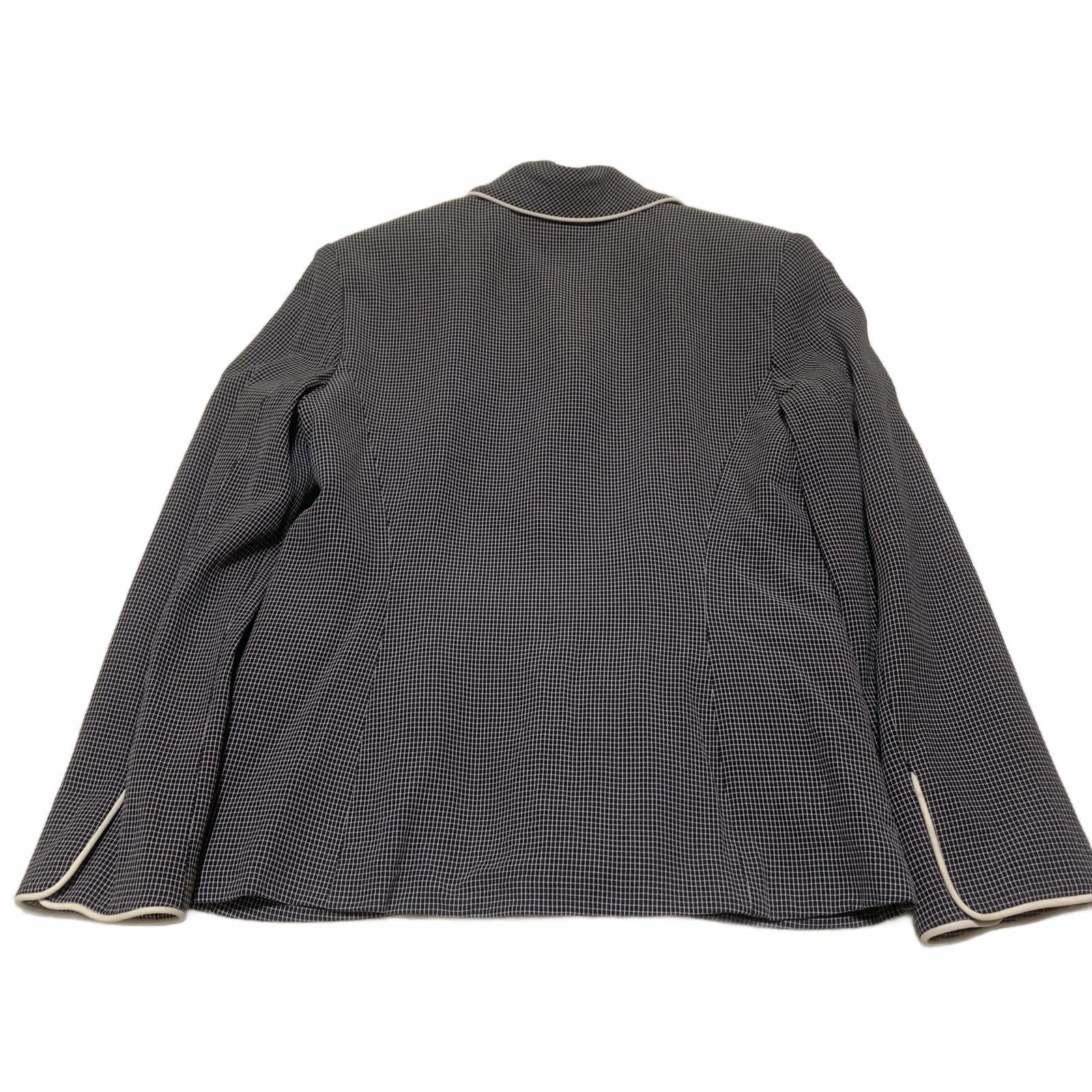 Blazer azul marino con ribete de botones Vintage Casual Corner Petite para mujer, talla 8P