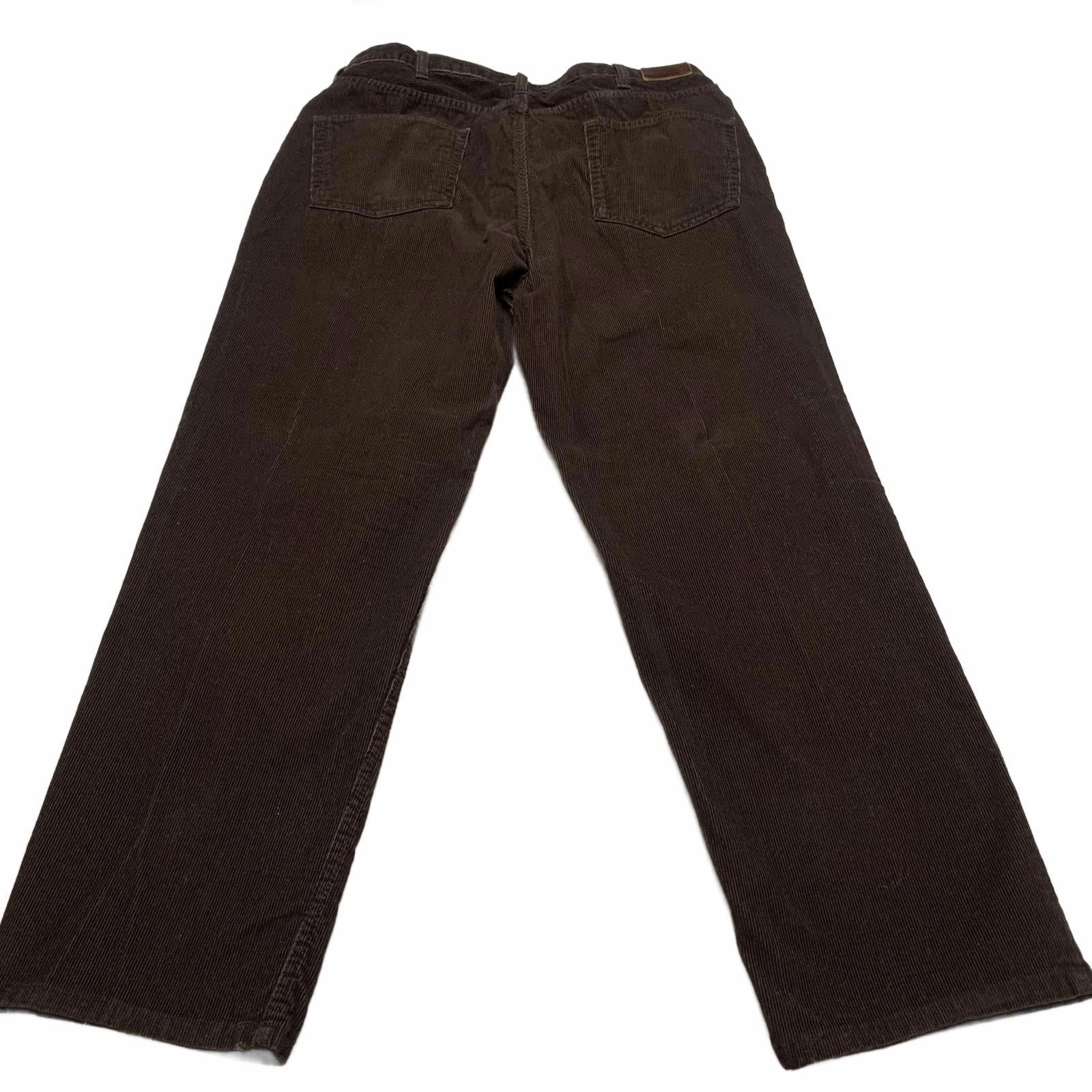 Pantalones de pana con corte tradicional y pierna cónica de Lands' End, talla 38, para hombre, color marrón