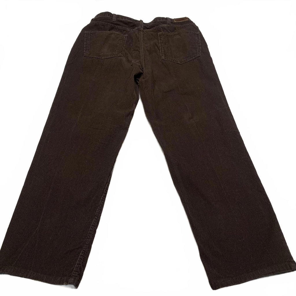Pantalones de pana con corte tradicional y pierna cónica de Lands' End, talla 38, para hombre, color marrón