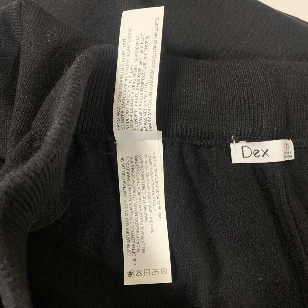 Pantalones cortos negros de pierna ancha estilo gaucho de Dex Clothing para mujer, talla extra grande