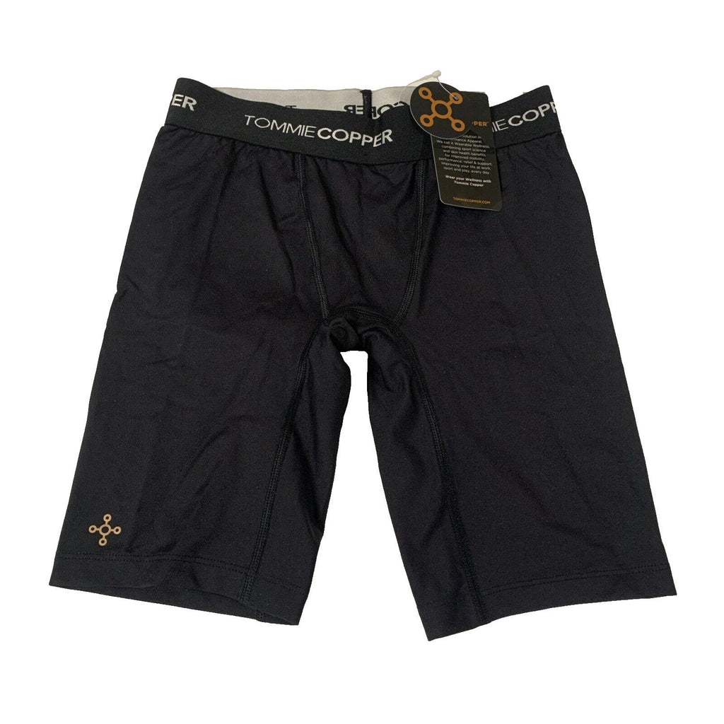 Pantalones cortos de ciclista de compresión Tommie Copper Core Youth Boys, talla pequeña, color negro