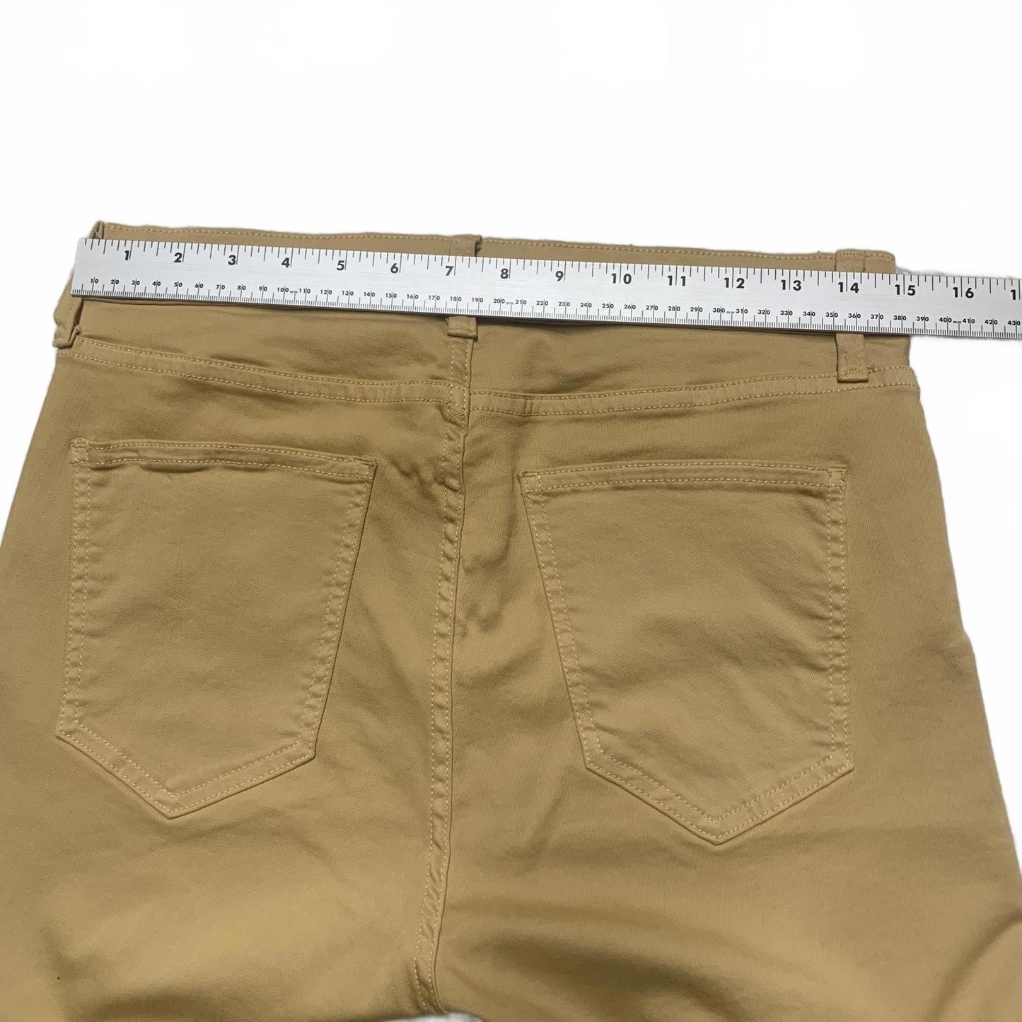 Principle Denim Innovators Sz 29 Yellow Frayed Hem Trousers W30 x 27L USA