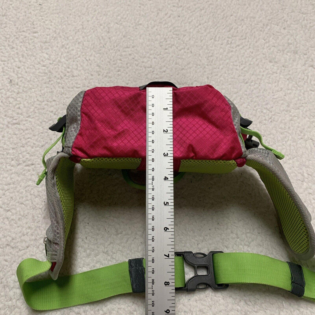 Riñonera SEEU gris, rosa y verde, bandolera, para senderismo y senderismo
