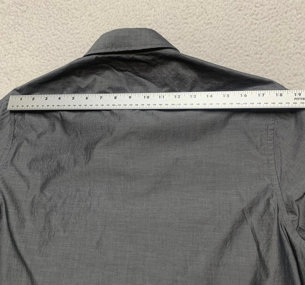 Camisa Alfani de manga corta, ajustada y gris grande para hombre