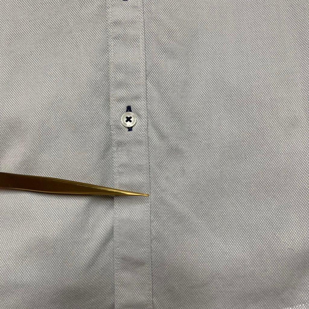 Camisa de vestir Blackberrys para hombre, talla L/40, azul grisáceo, corte entallado, 2 capas, ultra