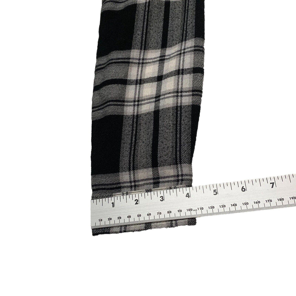 Túnica de franela a cuadros American Eagle, talla pequeña, negra, blanca, con pinzas, jegging, talla M