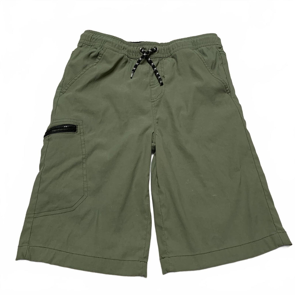Pantalones cortos cargo vintage impermeables para niños, talla M (10/12), verde oliva, talla 24