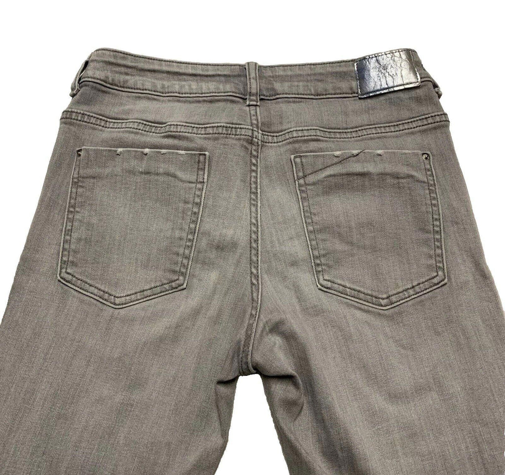 Vaqueros desgastados ajustados de lavado claro gris talla 6 para mujer de Zara