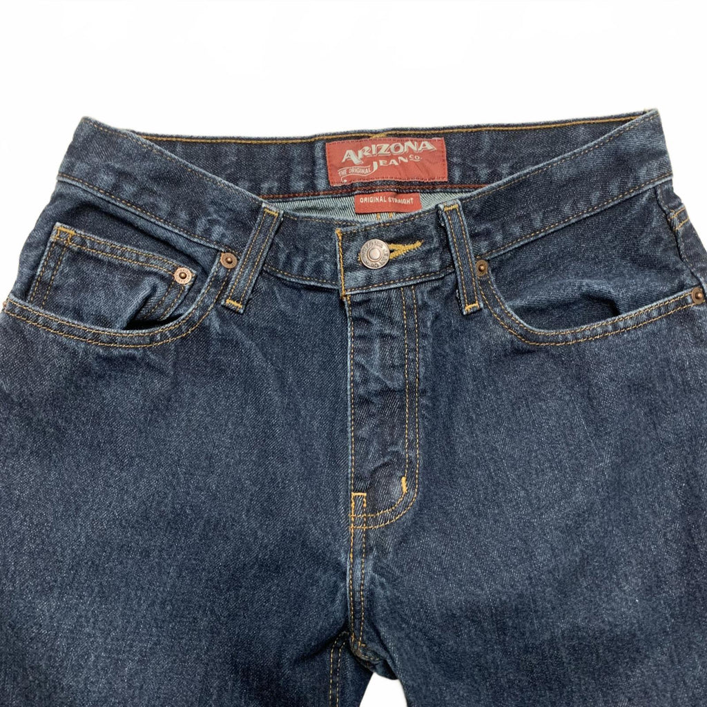 Vaqueros Arizona para mujer, talla 29, lavado azul oscuro, pierna ancha, 26,5 x 29 L