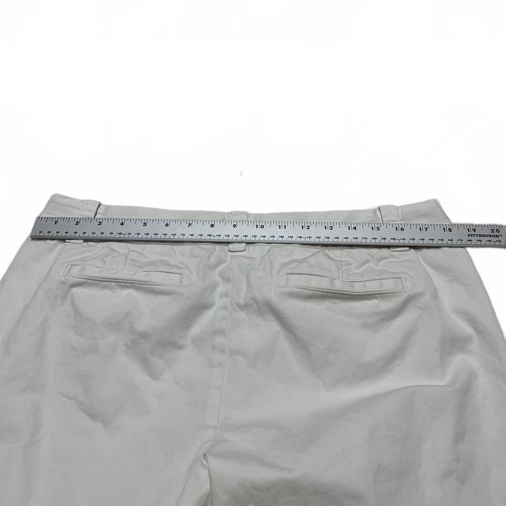 Pantalones cortos blancos de pierna ancha y corte urbano de J. Crew para mujer, talla 14