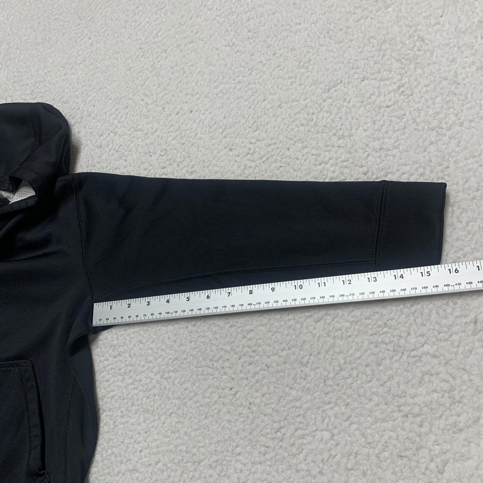 Sudadera con capucha Nike Therma-FIT unisex para niños, talla mediana, color negro