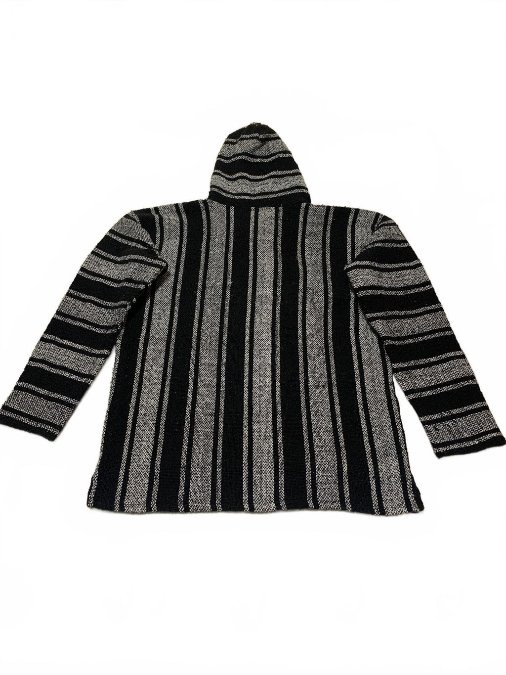 La Montaña Especial Sudadera con capucha a rayas blancas y negras talla XL para hombre, México