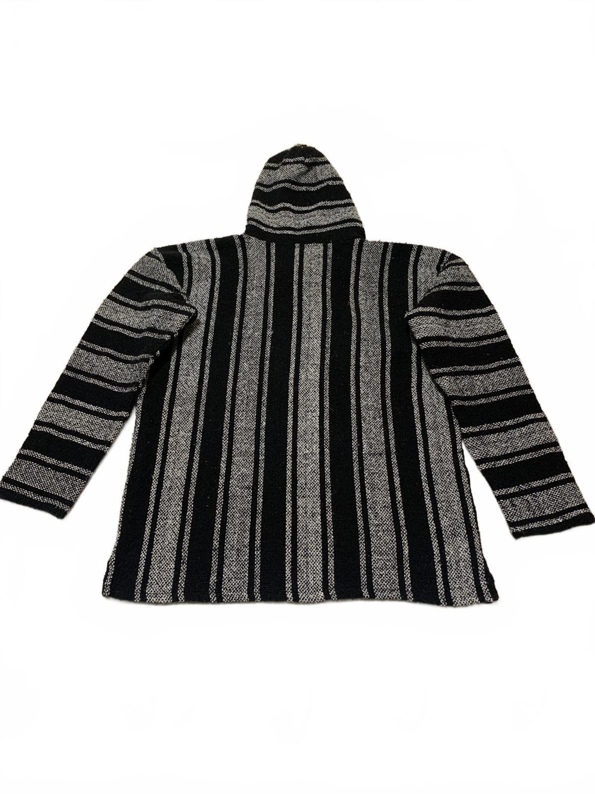 La Montaña Especial Sudadera con capucha a rayas blancas y negras talla XL para hombre, México
