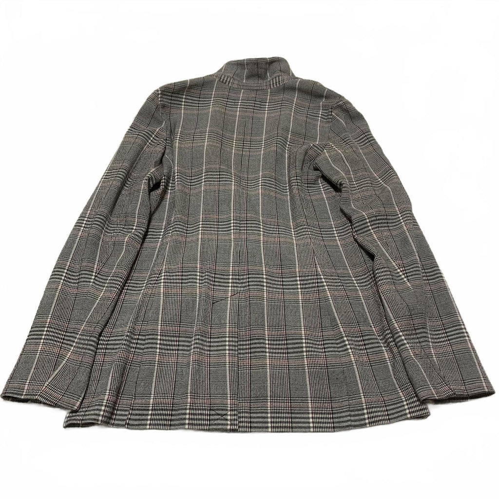 Chaqueta blazer a cuadros Treasure &amp; Bond para mujer, talla XS, negra, rosa y gris, elástica, con 1 botón