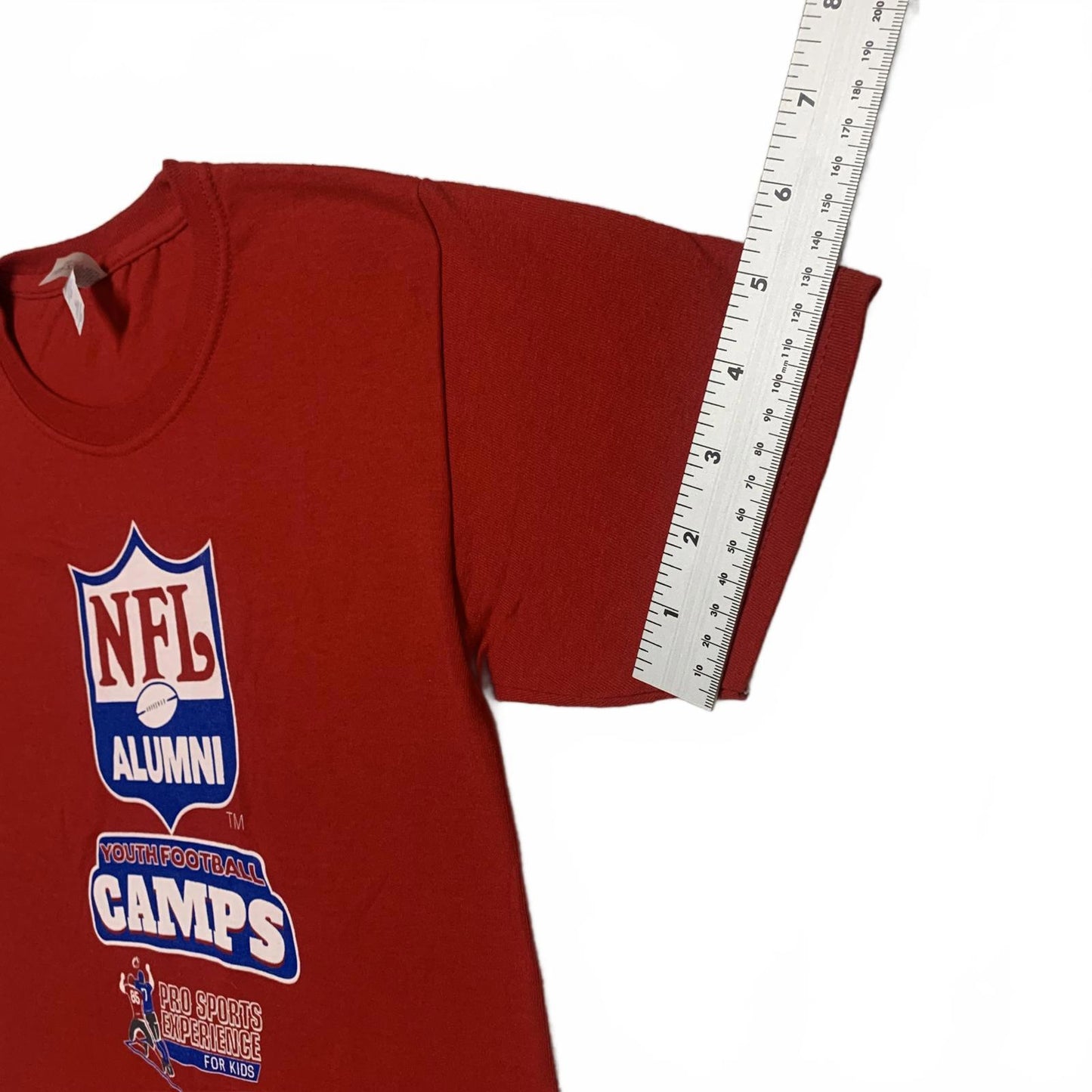 Jerseys DRI-POWER Youth Size Medium Red NFL Alumni Youth Football Camps T-Shirt