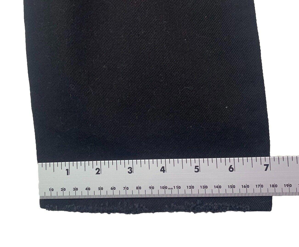 Vaqueros negros Decibel para hombre, 40 x 34, bordados al frente y deshilachados