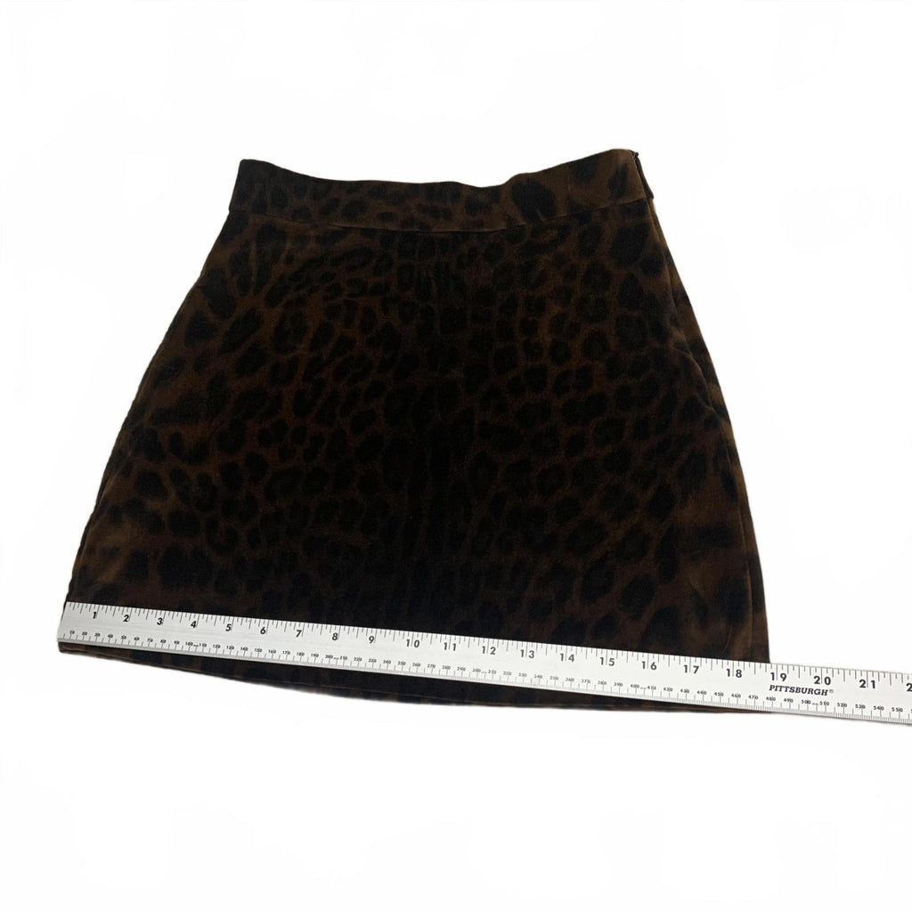 Minifalda de terciopelo con estampado de leopardo para mujer de Zara TRF, talla XS, marrón, negra, estilo retro Y2K