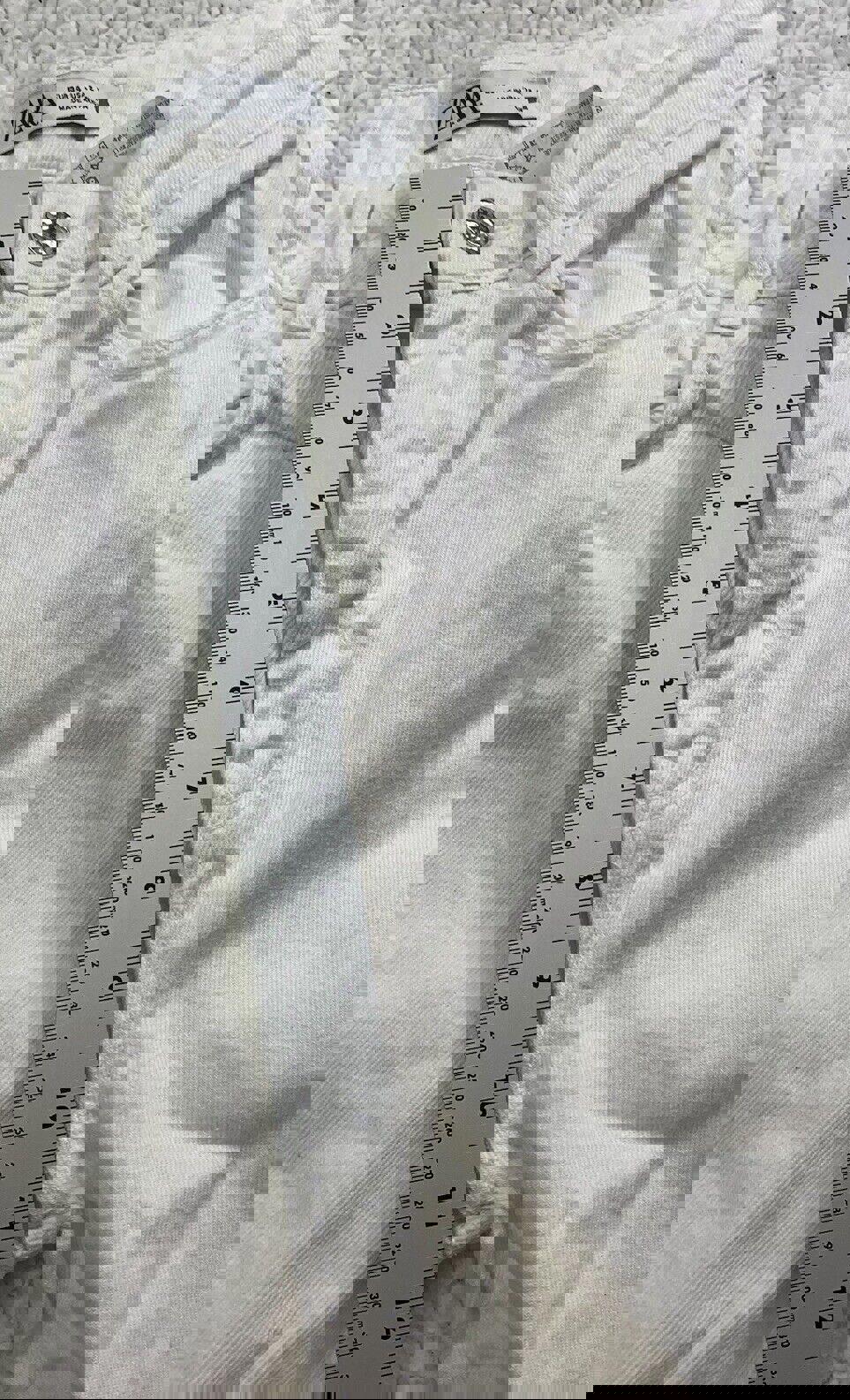 Vaqueros Zara para mujer, talla 2, blancos, pierna ancha, RN 77302