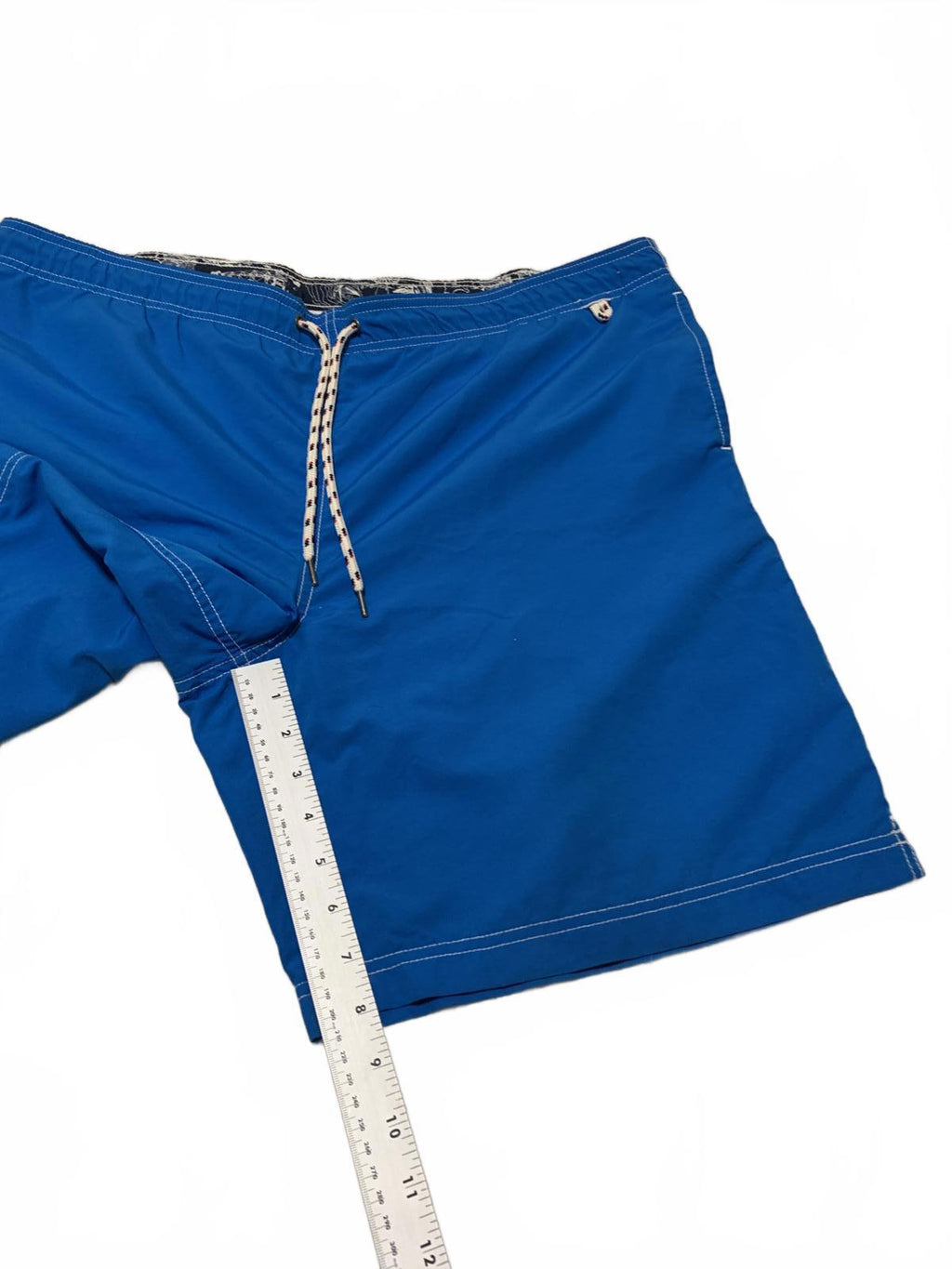 Bañador azul Lands End para hombre, talla L 36-38, con cordón en la cintura