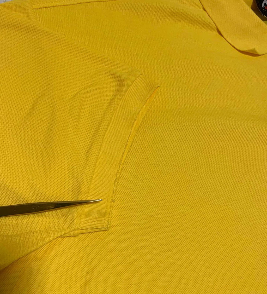 Polo amarillo Access para hombre, talla 6XL, nuevo, manga corta, tallas grandes y altas, uniforme informal