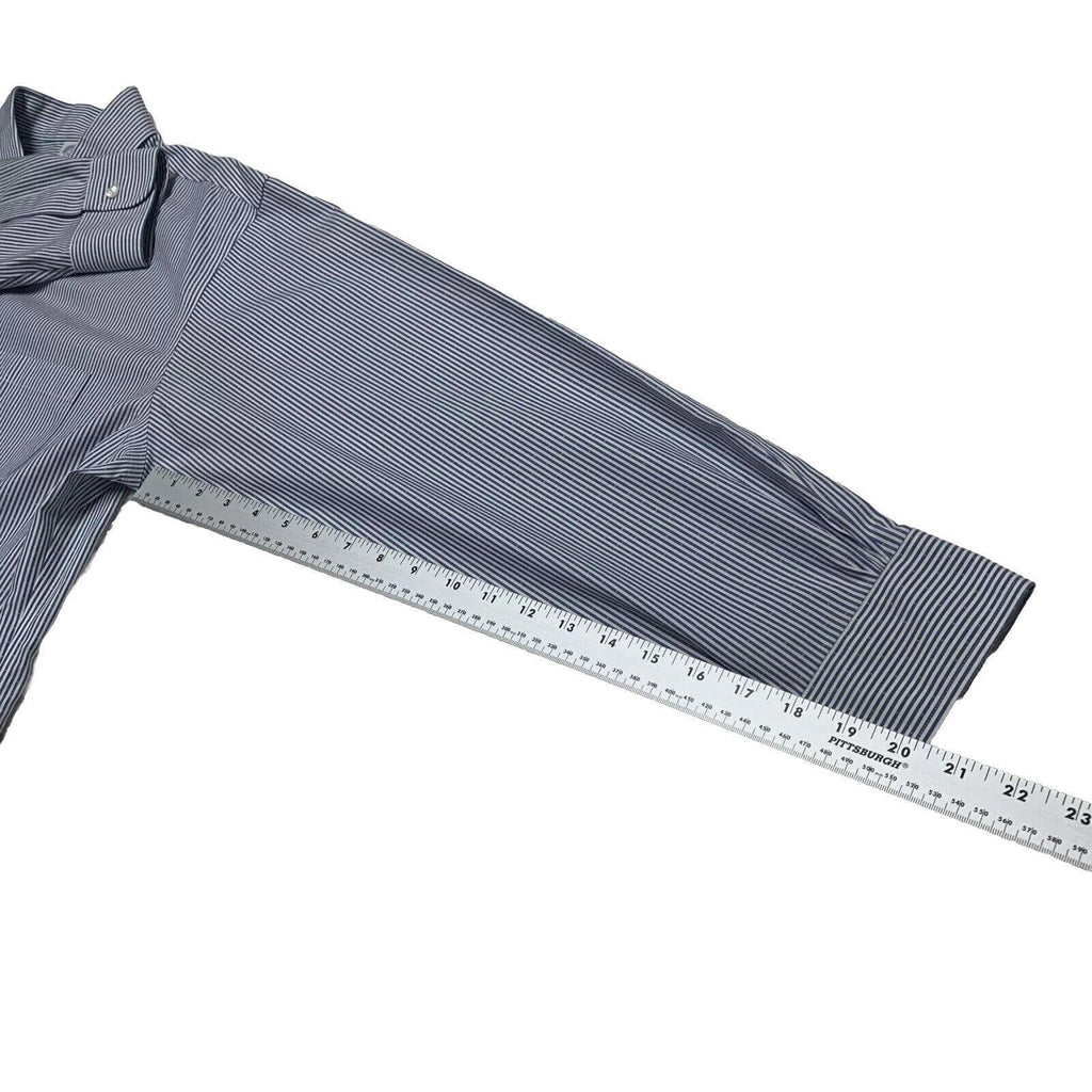 Camisa Brooks Brothers Regent para hombre, tallas 16 1/2 - 34, manga larga, rayas azules, sin planchado