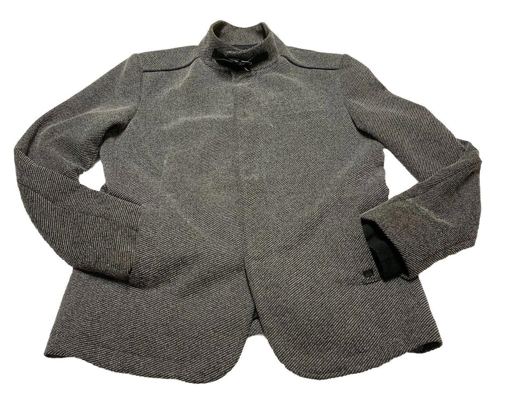 Abrigo de cuello alto con hebilla para hombre de Zara, talla 42, gris espiga, fabricado en Turquía