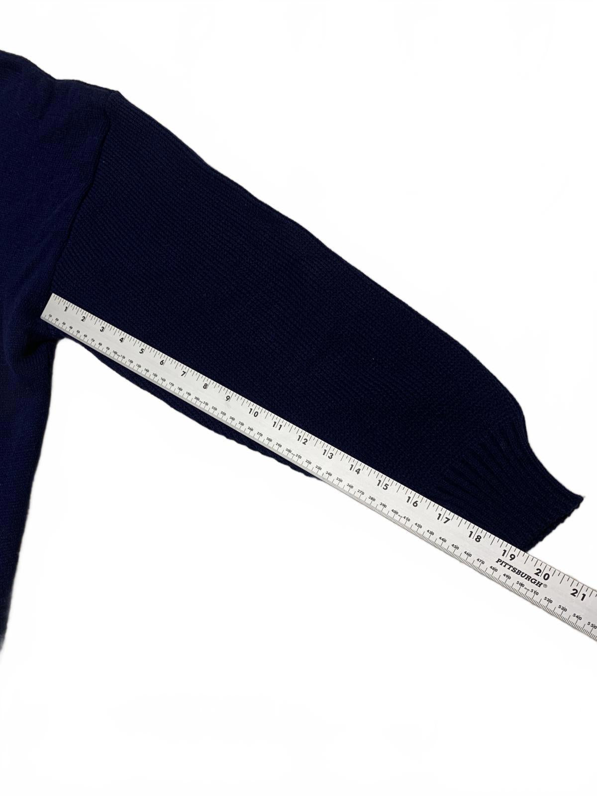 Suéter navideño azul marino USCO para hombre, talla XXL, con estampado festivo de Papá Noel