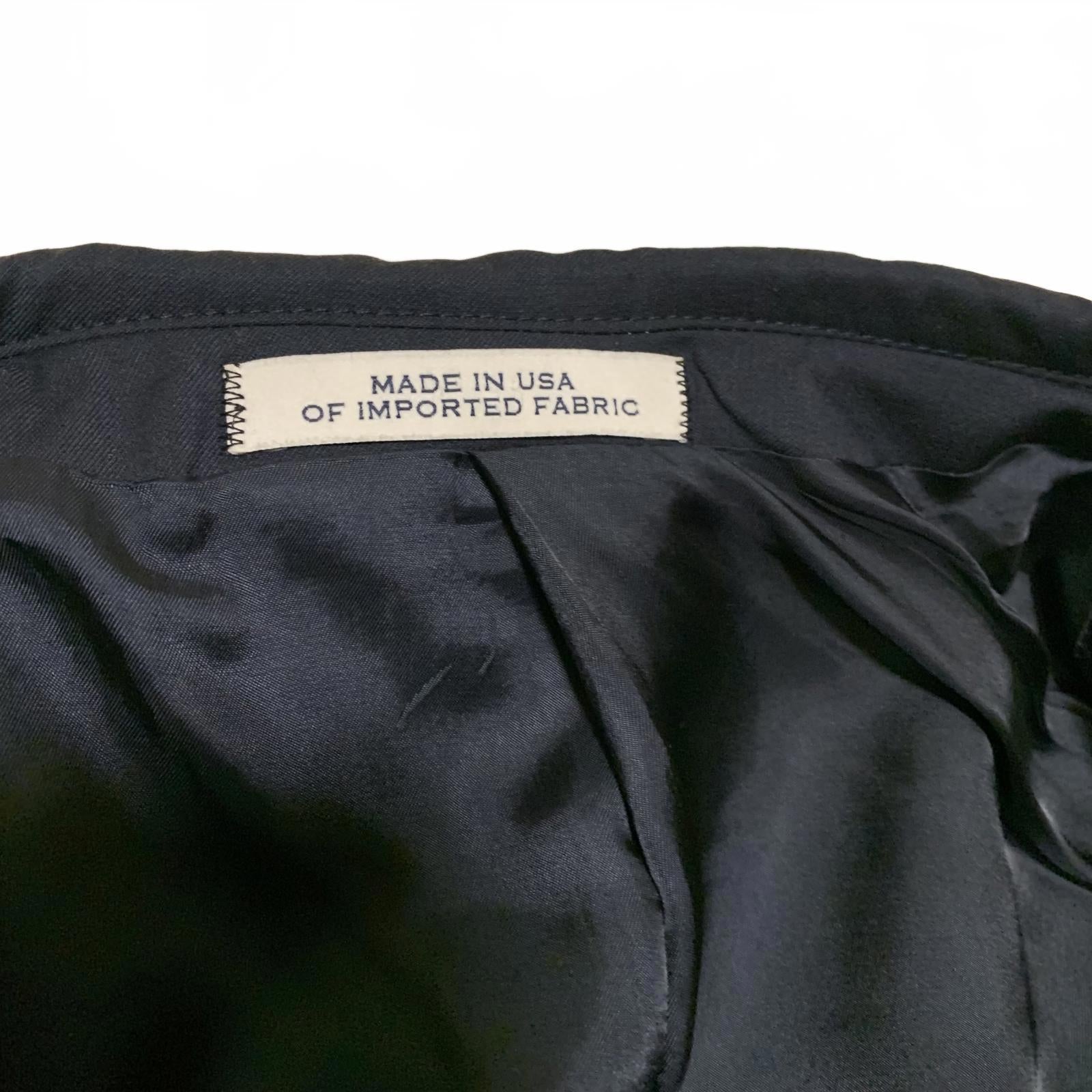 Abrigo blazer de lana negro Joseph Abboud para hombre, talla 40L, VTG, fabricado en EE. UU., Super 120s