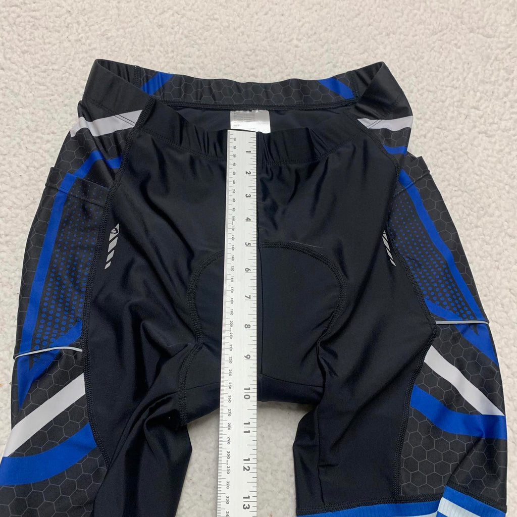 Pantalones cortos de ciclismo acolchados BALEAF para hombre, talla grande, azul y negro