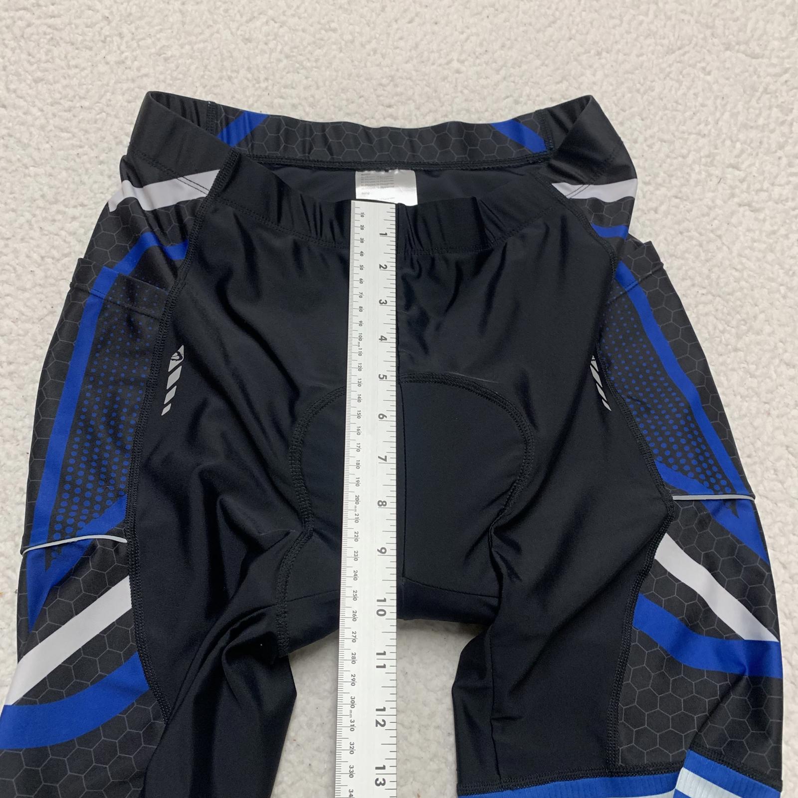 Pantalones cortos de ciclismo acolchados BALEAF para hombre, talla grande, azul y negro