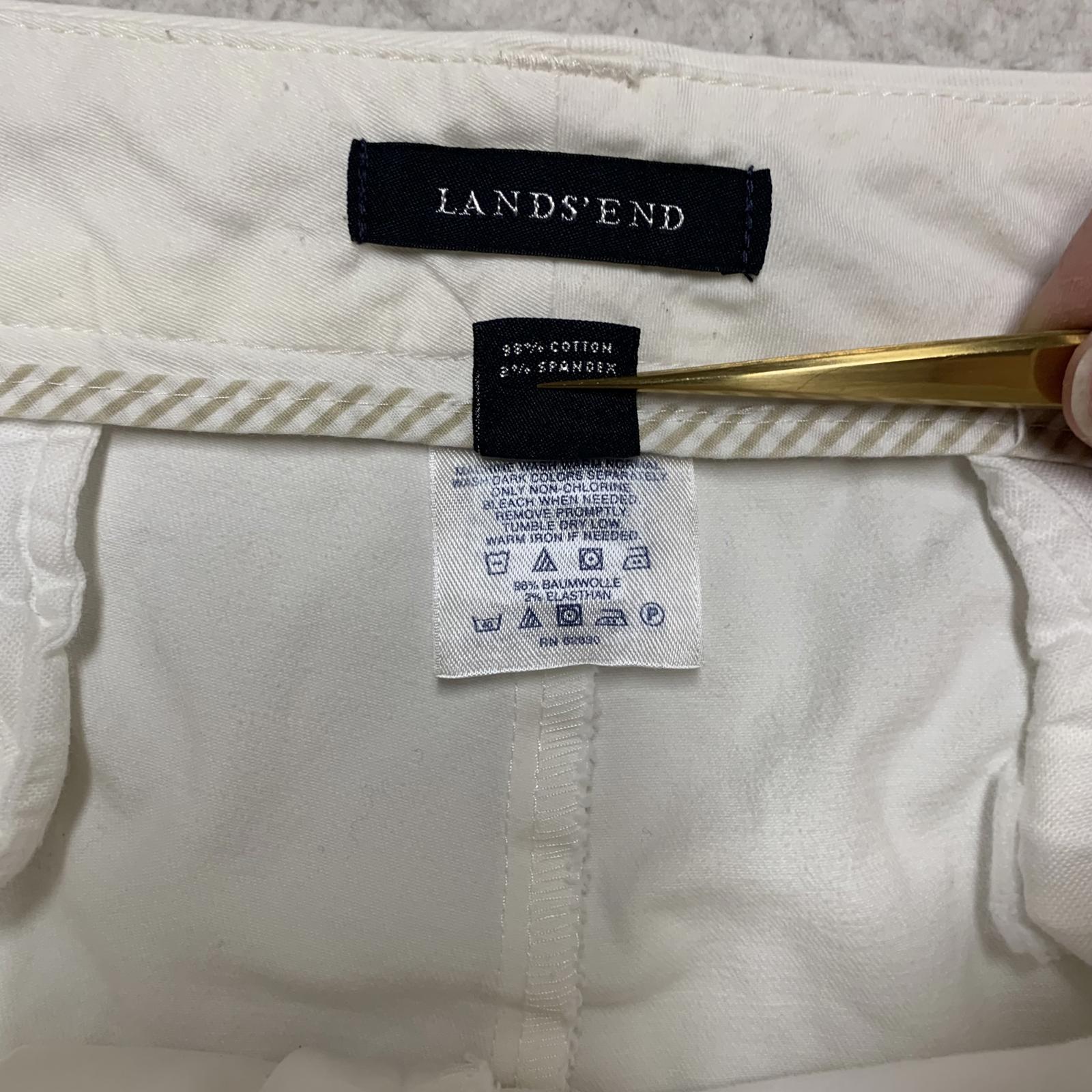 Pantalones anchos blancos Lands' End para mujer, talla 16T
