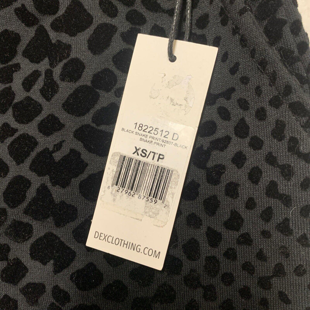 Leggings negros de talla extragrande para mujer de Dex Clothing, pantalones deportivos con estampado de serpiente y terciopelo