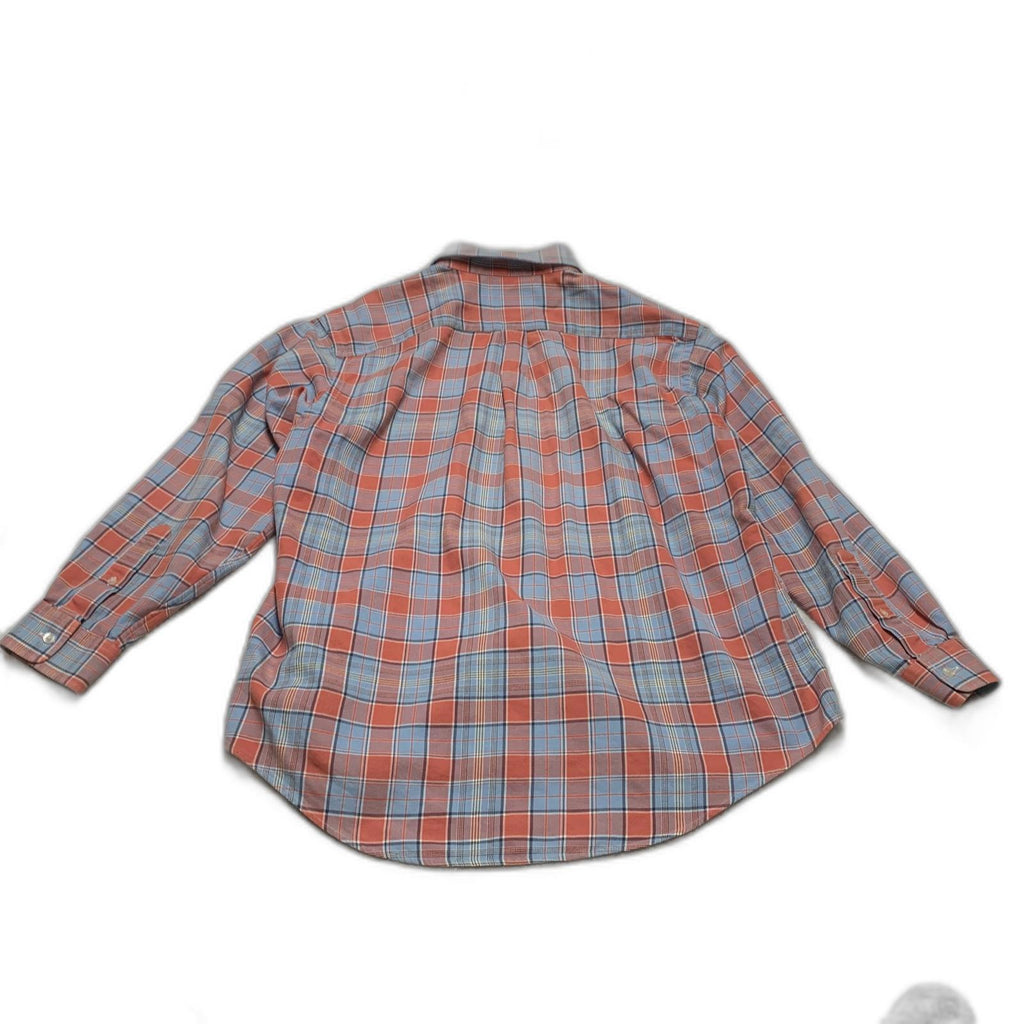 Camisa con botones a cuadros azul y naranja XL para hombre de Vineyard Vines
