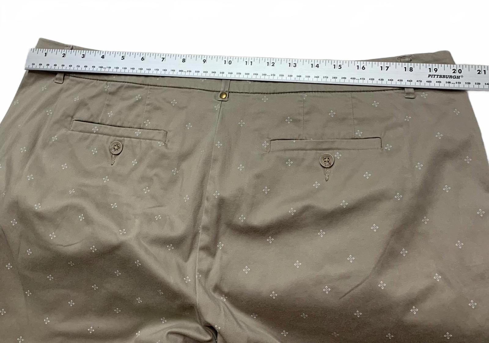 Pantalones cortos estampados caqui Khakis &amp; Co. para mujer, talla 18, ancho 40 x 20 cm