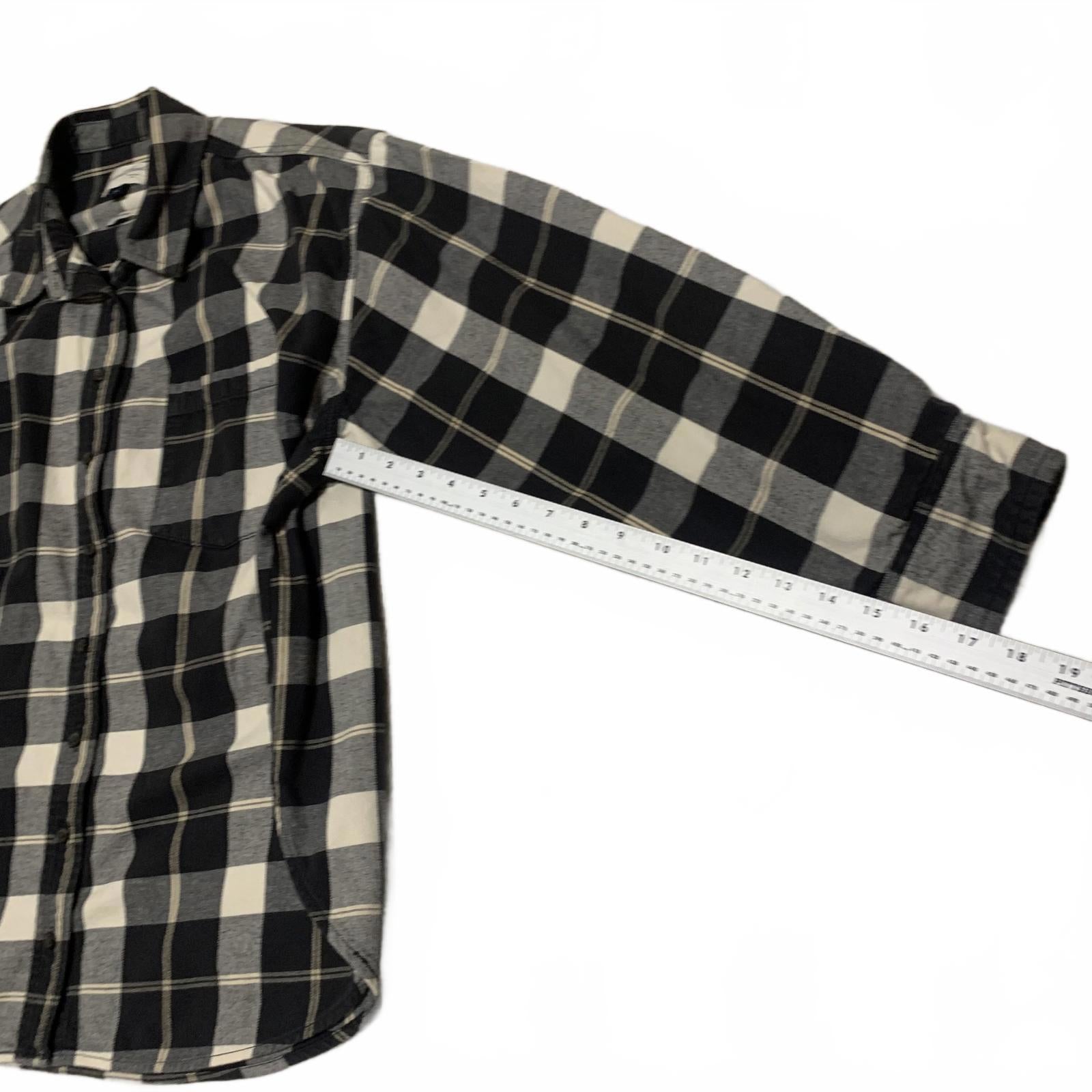 Universal Thread Men's Oversized Size XXL Black White Plaid Casual Shirt