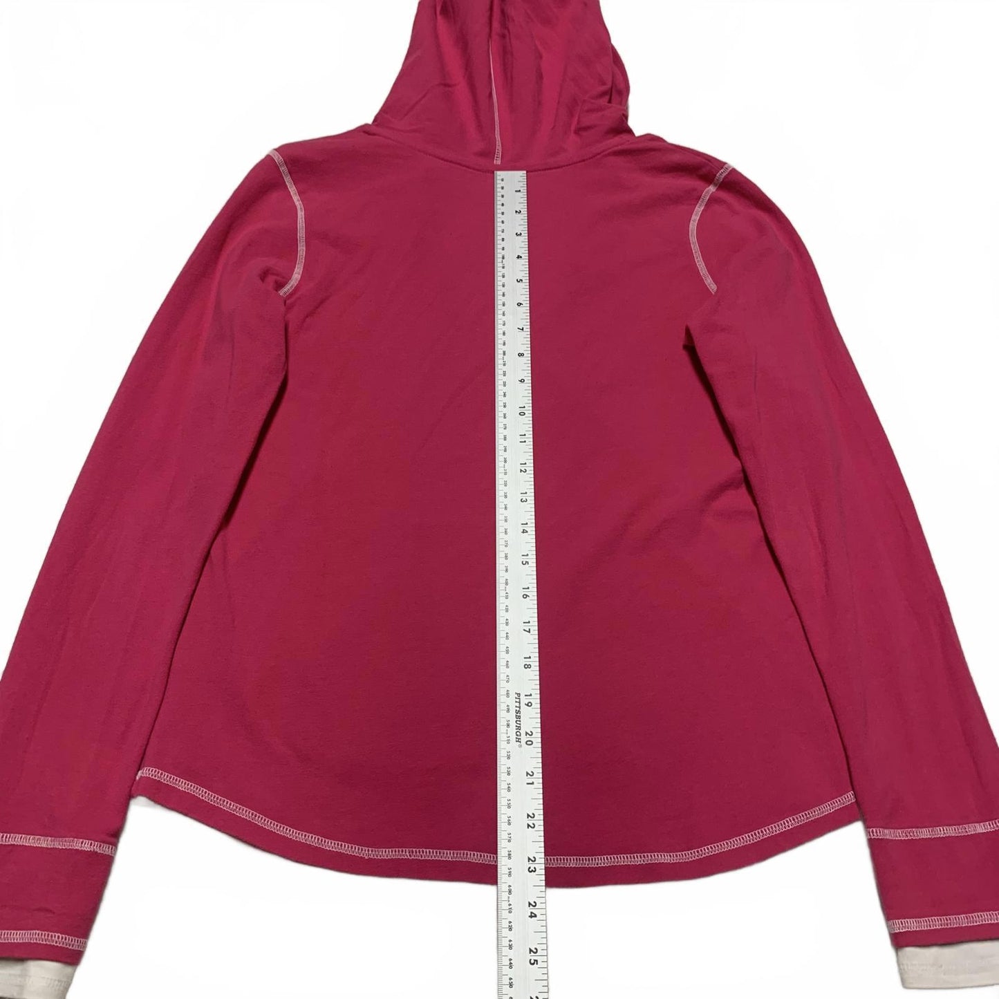 JU MORETULTRA Women's Size Medium Pink Hooded Long Sleeve Top