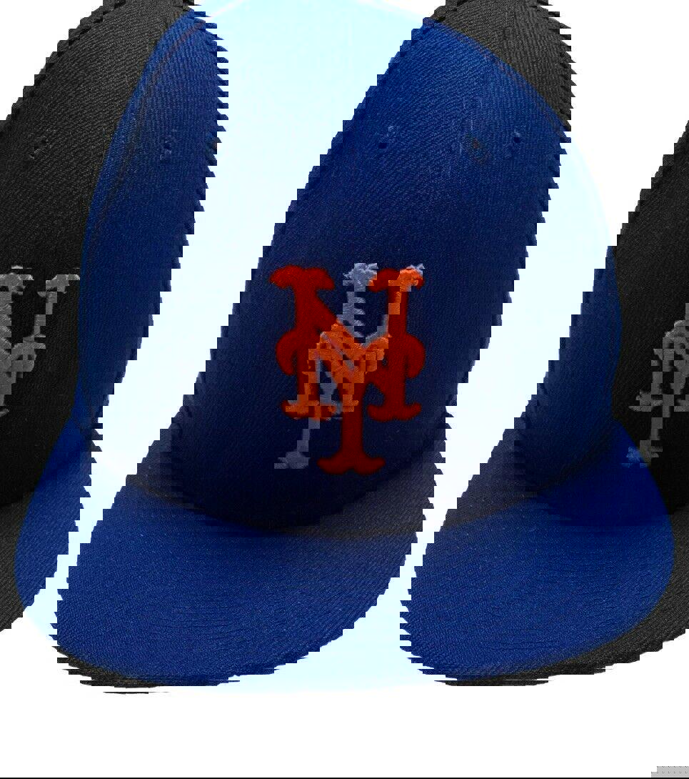 Gorra de béisbol oficial New Era 59Fifty de los NY Mets, para practicar en el campo, talla 7 3/8