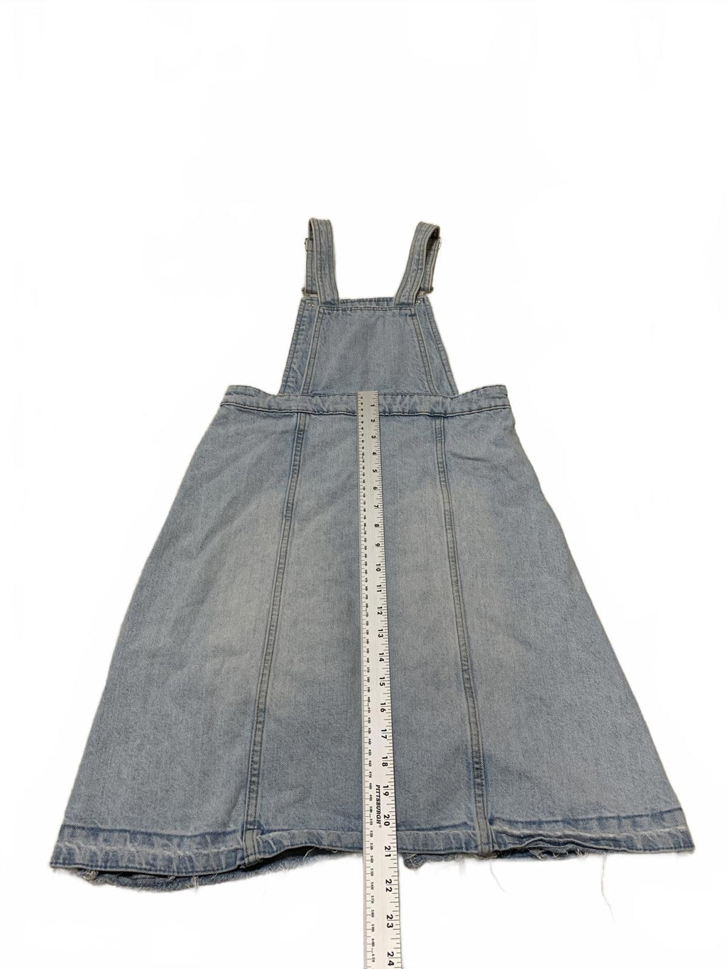 Falda vaquera desgastada con lavado claro y dobladillo deshilachado de Zara para niñas, talla 13/14