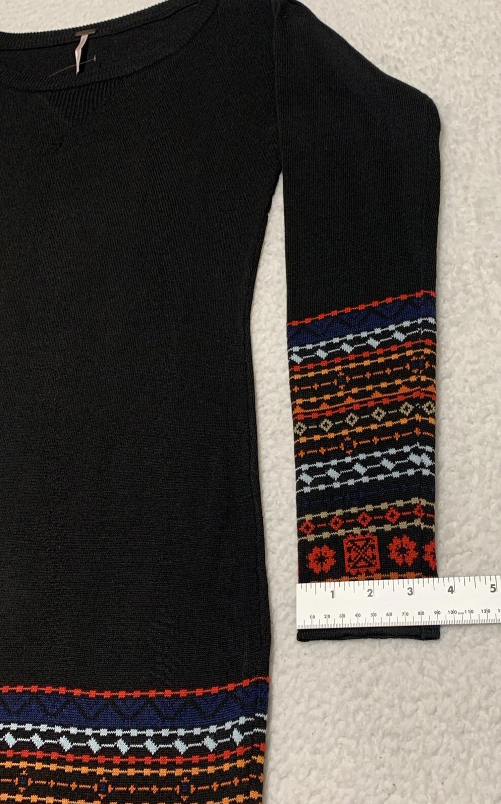 Vestido midi ajustado de punto negro pequeño de POOF Junior con ajuste elástico