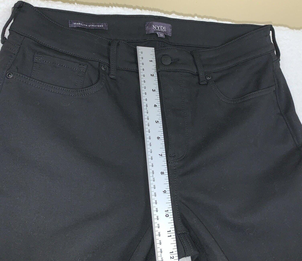 NYDJ Not Your Daughters Jeans para mujer, talla 12, rectos, negros