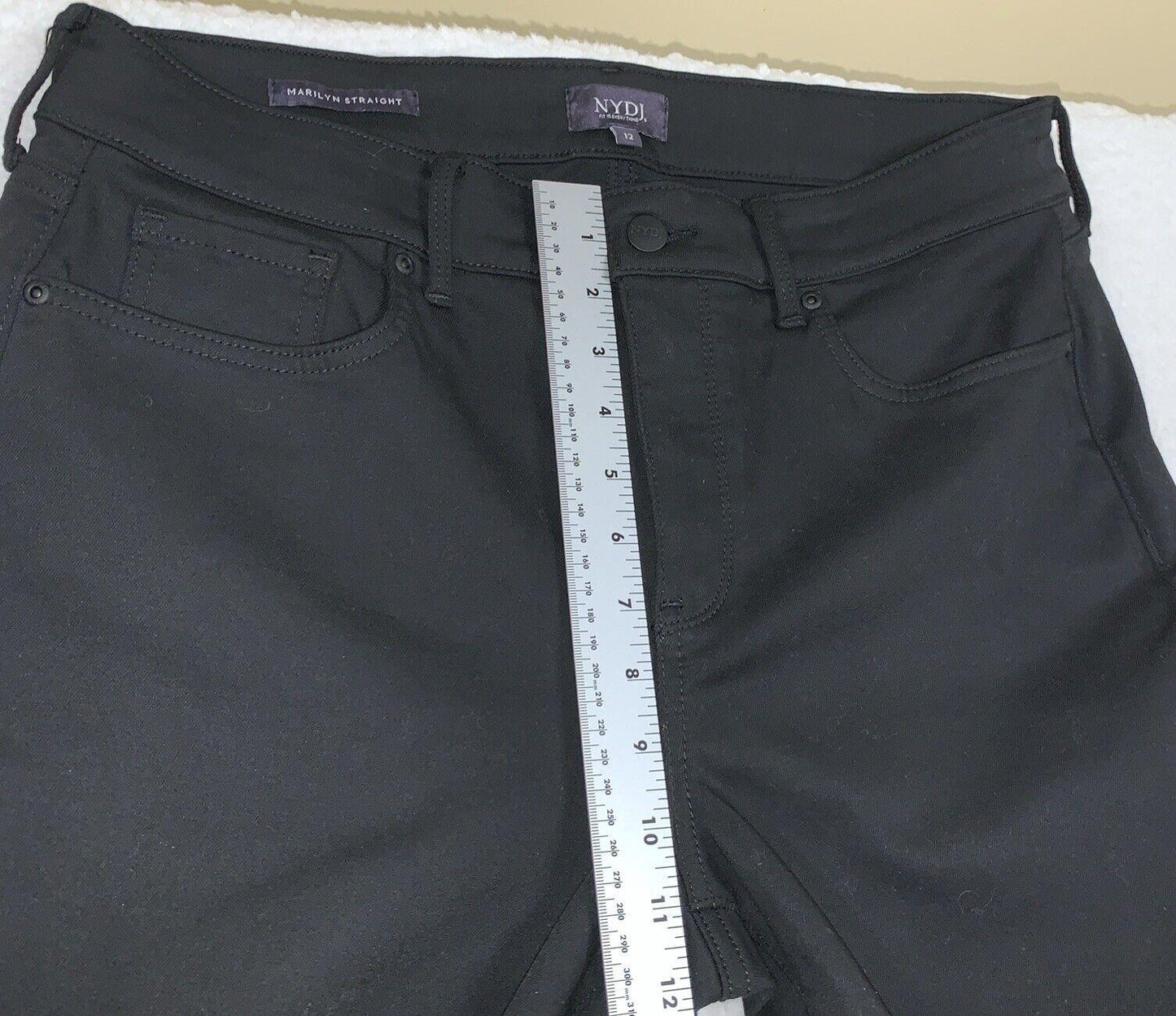 NYDJ Not Your Daughters Jeans Women's 12 Black  Straight