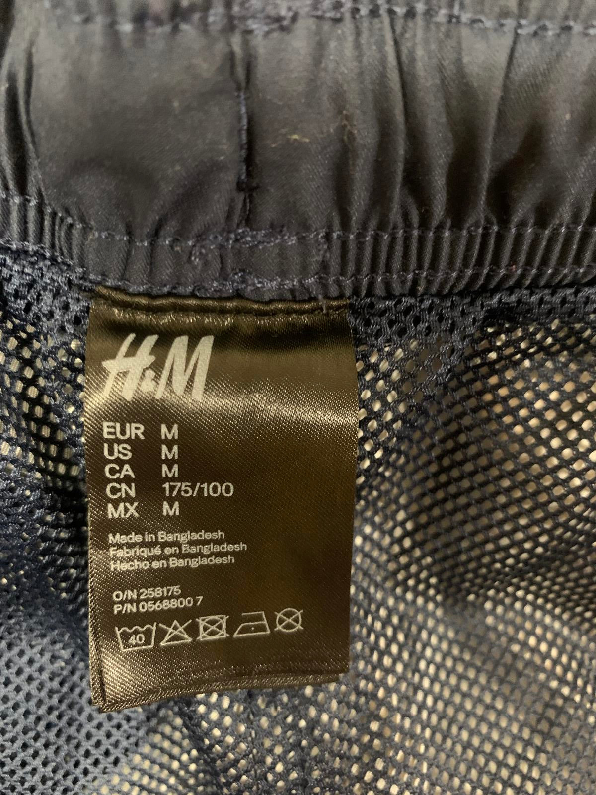 Bañador tipo bóxer con estampado geométrico azul marino para hombre de H&amp;M, talla M, talla 30