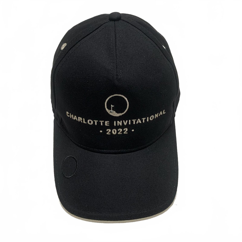 Gorra unisex negra de talla única del Charlotte Invitational 2022