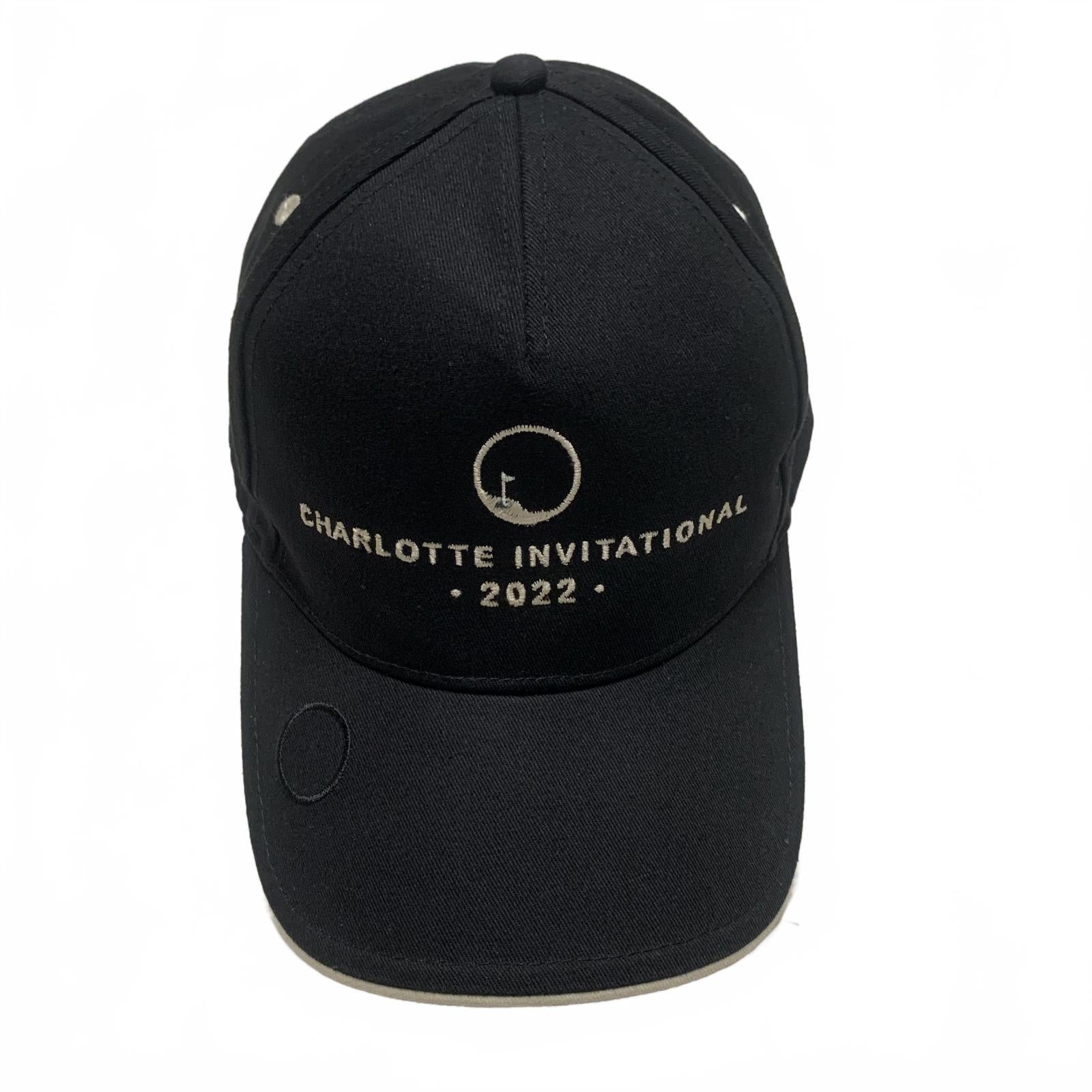 Gorra unisex negra de talla única del Charlotte Invitational 2022