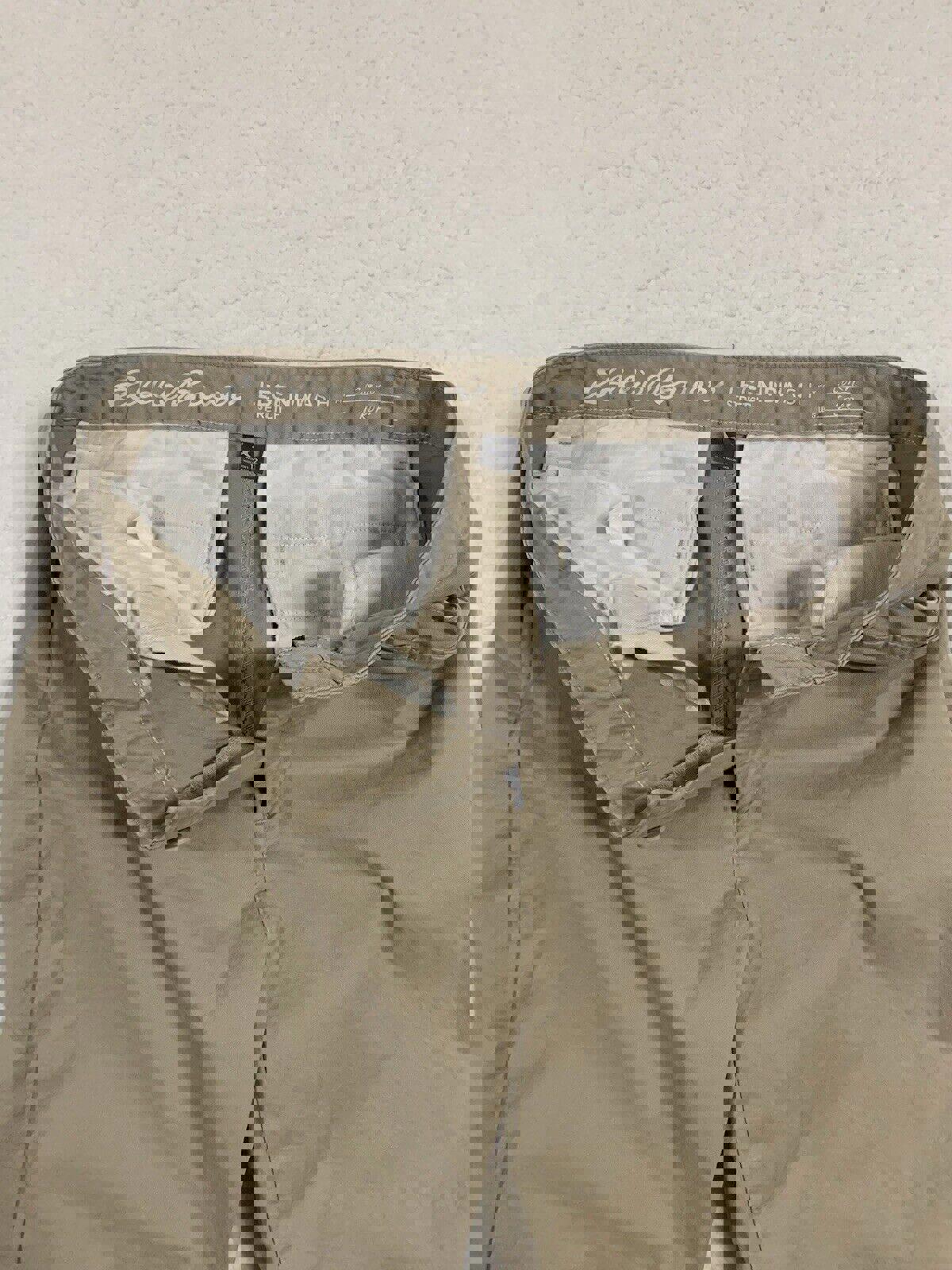 Pantalones Eddie Bauer para mujer, talla 12, caqui, corte recto, estilo chino, ancho 33,5 x 23,5 L