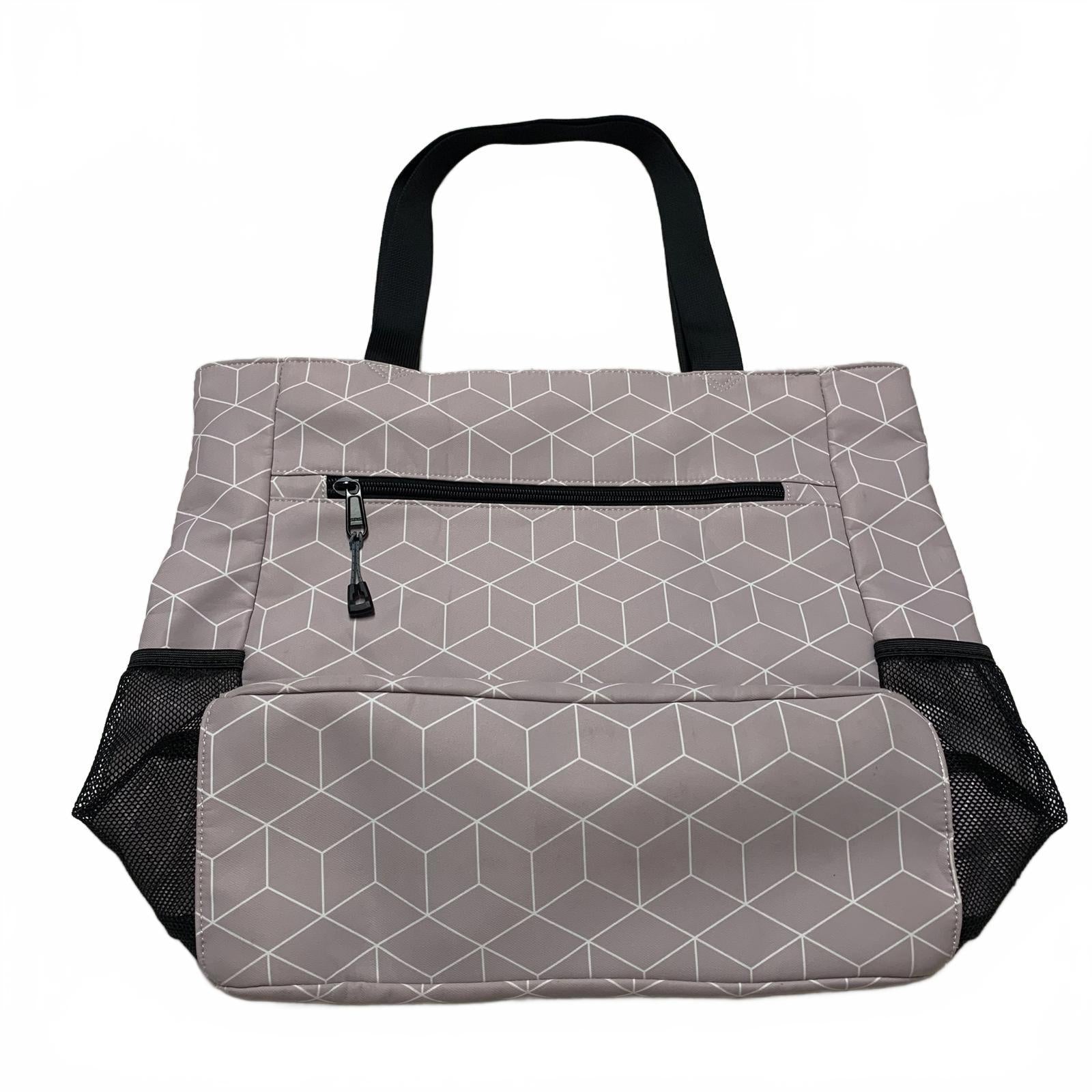 Bolso tote utilitario de hombro para mujer Esván con estampado floral lila